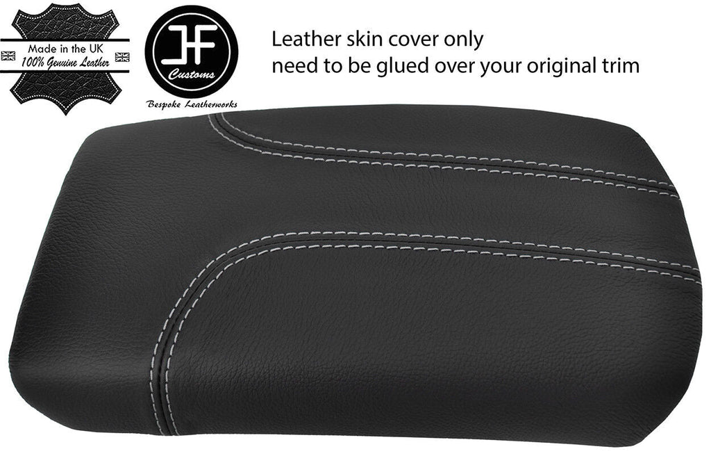 GREY STITCH ARMREST LID LEATHER COVER FITS NISSAN QASHQAI J11 2017-2018