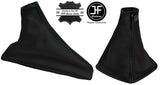 BLACK STITCH FITS LEXUS IS 2005-2013  BLACK LEATHER GEAR HANDBRAKE GAITER SET