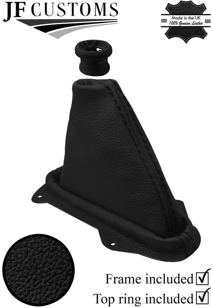 BLACK REAL LEATHER AUTOMATIC GEAR+PLASTIC FRAME+TOP RING FOR MG ZT ZT-T 99-05