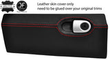 RED STITCHING GLOVE BOX REAL LEATHER COVER FITS SMART FORTWO 451 2007-2014