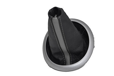 FITS SUZUKI SWIFT 05-10 LEATHER WITH grey stripe stitching GEAR GAITER