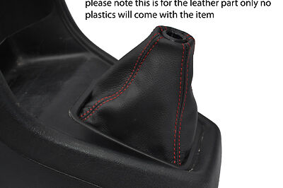red stitch FITS  HONDA CRX 88-92 LEATHER GEAR GAITER CUSTOM NEW MADE IN UK