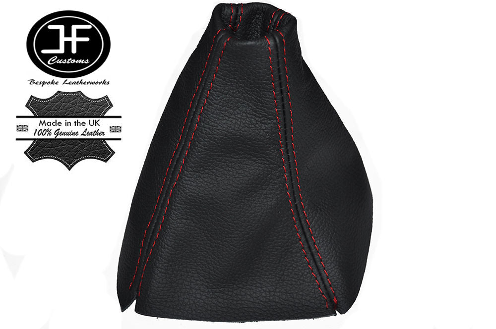 RED STITCH MANUAL LEATHER GEAR GAITER GEAR BOOT FITS FORD GALAXY MK3 06-10