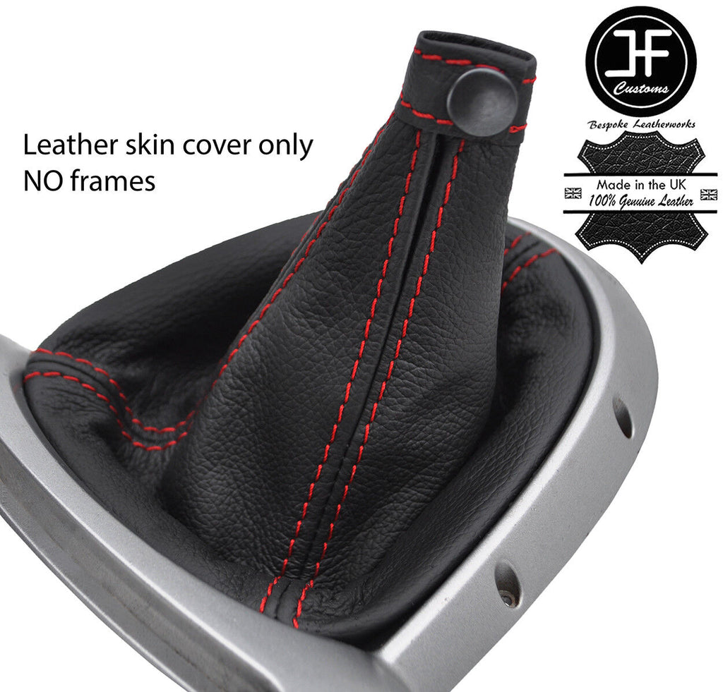 RED STITCHING TOP GRAIN LEATHER MANUAL GEAR GAITER FOR ALFA ROMEO GT 03-10