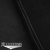 GREY STITCH 6 SPEED SUEDE GEAR GAITER FOR MITSUBISHI LANCER EVO 7 8 9 01-07