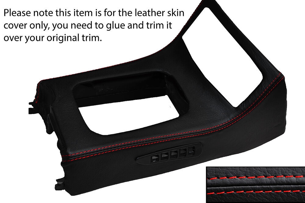 RED STITCH GEAR SURROUND LEATHER SKIN COVER FITS HONDA CRX DEL SOL 92-97