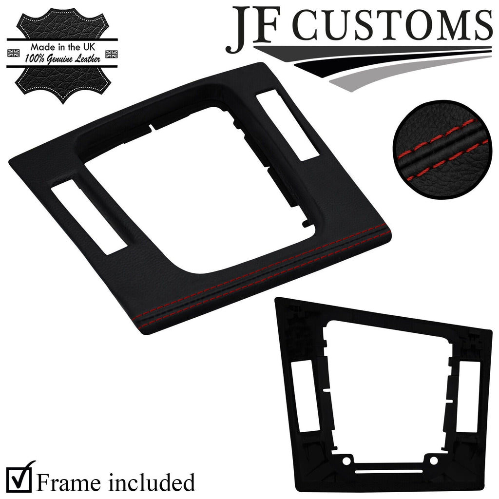 D RED STITCH LEATHER GEAR SURROUND COVER+FRAME FOR BMW E46 99-05 COUPE JF2