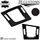 D RED STITCH LEATHER GEAR SURROUND COVER+FRAME FOR BMW E46 99-05 COUPE JF2