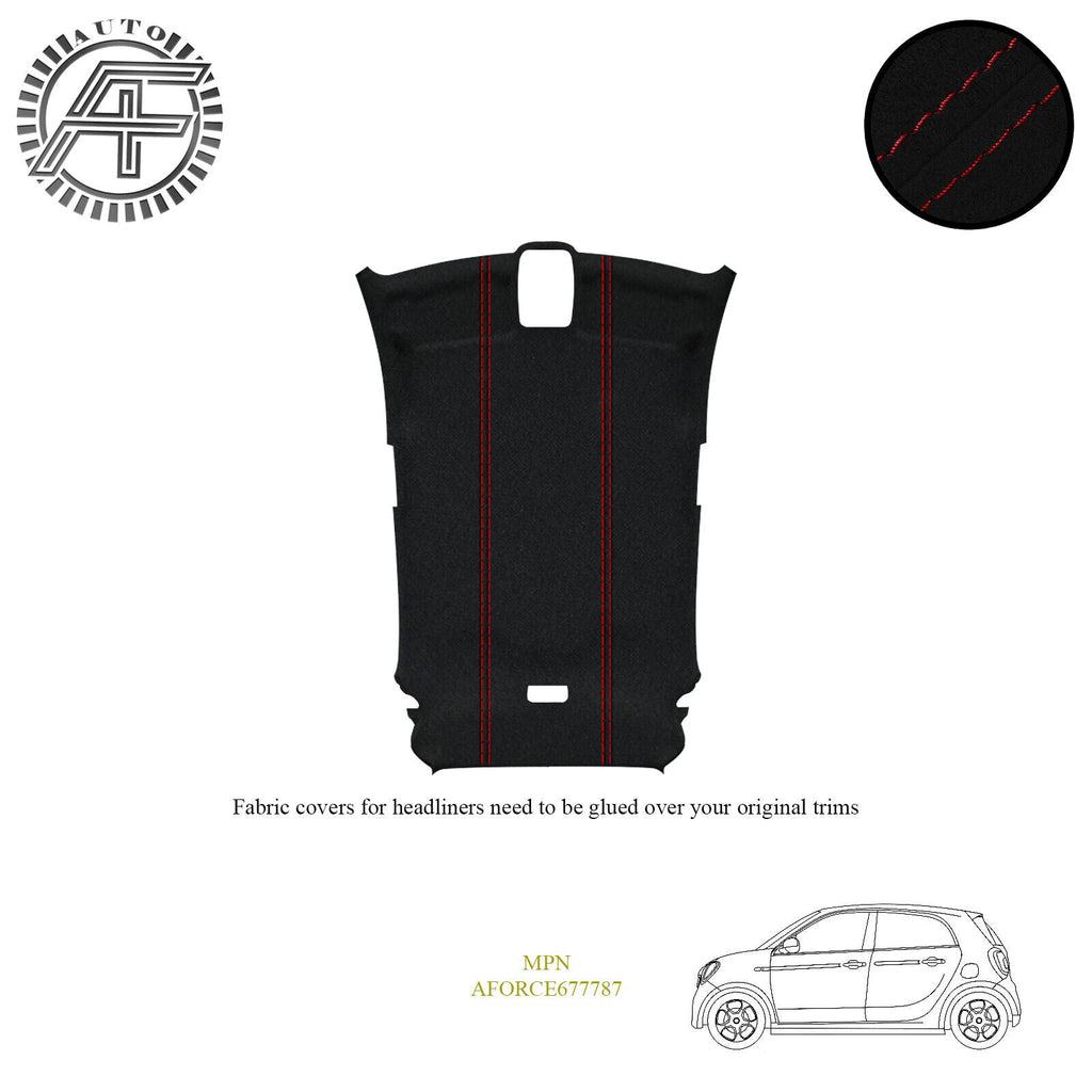 LUXE SUEDE HEADLINER COVER FITS SMART FORFOUR II W453 5 DOOR HATCHBACK 2014-2021