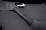 RED STITCH 2X FRONT DOOR HANDLE SKIN COVERS FITS MERCEDES A CLASS W168 02-04