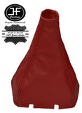DARK RED LEATHER MANUAL GEAR STICK GAITER FITS SEAT IBIZA 6J 2008-2015