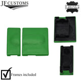 GREEN STITCH LEATHER DASHBOARD TRIM BLANK COVER SET+FRAMES FOR VW GOLF MK3