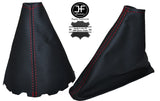 RED STITCH LEATHER GEAR & HANDBRAKE GAITER FOR TOYOTA COROLLA E15 E150 07-13