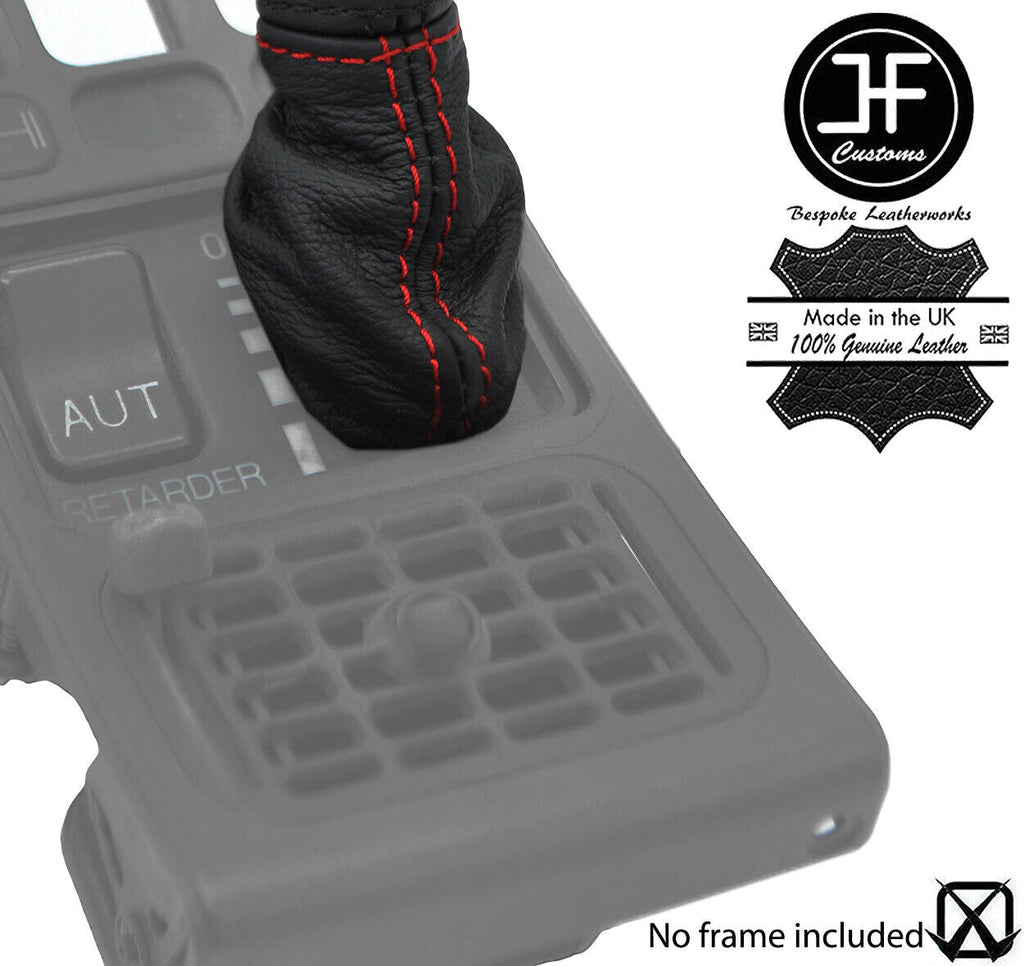 RED STITCH LEATHER RETARDER GAITER FITS OVER RUBBER FOR SCANIA 4 SERIES