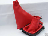 FITS CORSA B GSI RED LEATHER GEAR STICK & HANDBRAKE SET CUSTOM NEW MADE IN UK