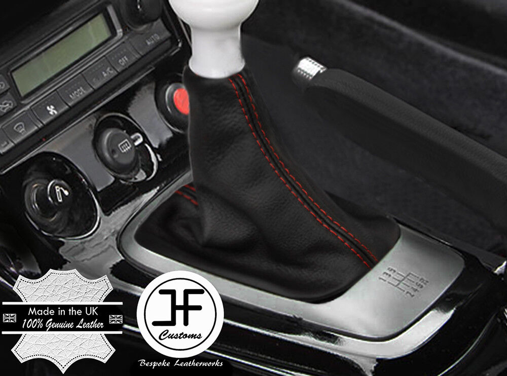 RED STITCHING REAL LEATHER MANUAL GEAR GAITER FITS S15 200SX SILVIA 1999-2003