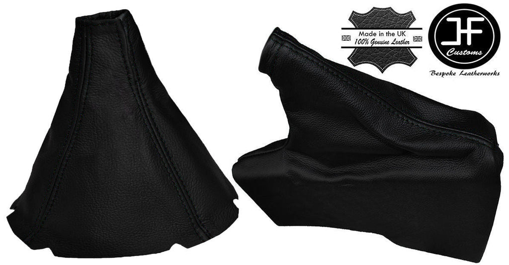 BLACK STITCH LEATHER GEAR & HANDBRAKE GAITERS SET FITS SUBARU IMPREZA WRX 07-12