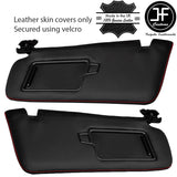 RED STITCHING 2X SUN VISORS LEATHER COVERS FITS KIA STINGER 2017-2019 CUSTOM NEW