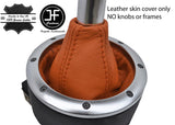 ORANGE TOP GRAIN REAL LEATHER MANUAL GEAR GAITER FOR AUDI TT MK1 1998-2006