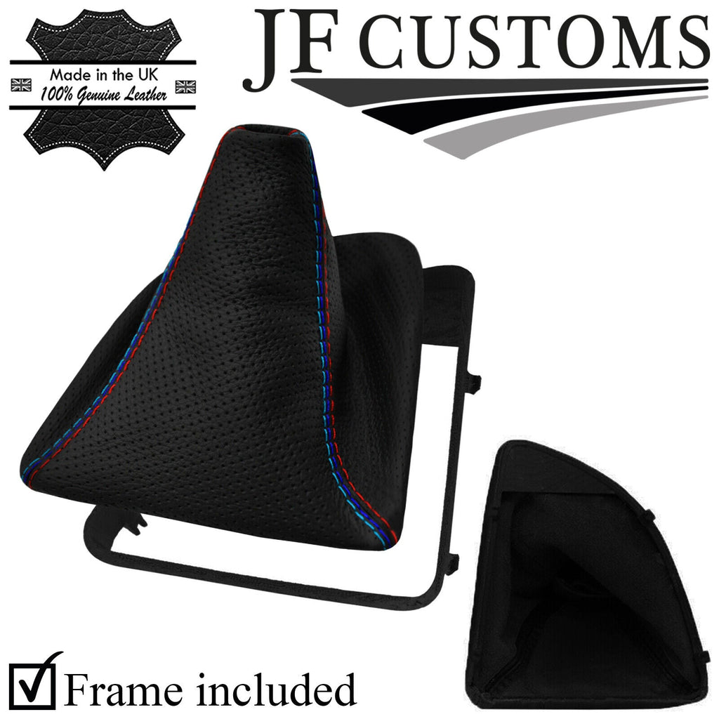 TRI STITCH PERFORATED LEATHER MANUAL GEAR GAITER+FRAME FOR BMW E81 E82 E87 E88