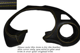 YELLOW STITCH SPEEDO DASH SURROUND TRIM LEATHER SKIN COVER FITS MAZDA RX8 03-12
