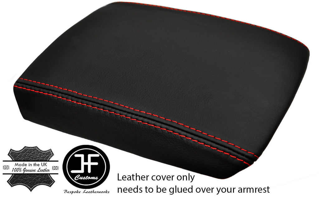 RED STITCHING REAL LEATHER ARMREST LID COVER FITS MITSUBISHI LANCER EVO 4 5 6