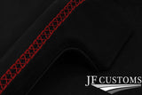 D RED LUX-STITCH LEATHER 3X DASH TRIM COVERS FOR LAND ROVER DEFENDER 07-16