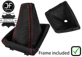 RED STITCH LEATHER AUTOMATIC GEAR GAITER+PLASTIC FRAME FOR BMW X2 F39 17-20