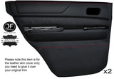 RED STITCH 2X REAR FULL DOOR CARD LEATHER COVERS FITS PATROL Y61 1998-2013