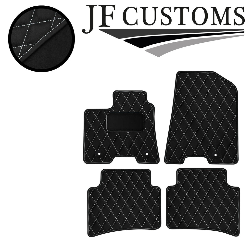 WHITE DIAMOND STITCH VINYL 4 XTAILORED FLOOR CARPET FOR HYUNDAI NEXO 18-21 JF1