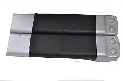 black stitch FITS TOYOTA MR2 MK3 2X CENTERE CONSOLE LEATHER KNEE COVERS