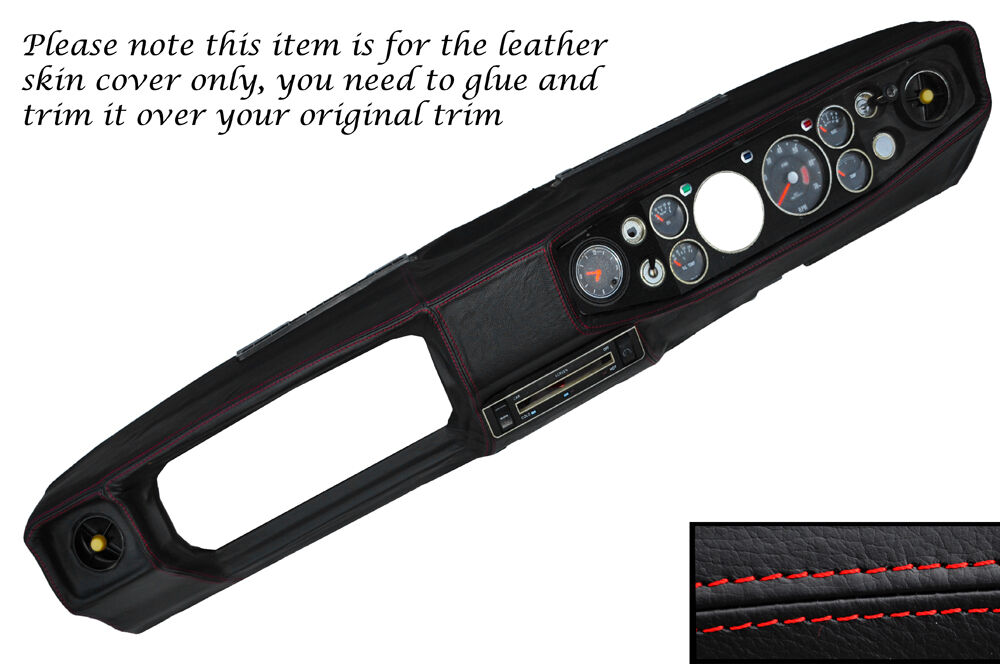 RED STITCH DASH DASHBOARD LEATHER SKIN COVER FITS SUNBEAM RAPIER H120 CUSTOM NEW