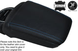 BLUE STITCHING LEATHER ARMREST LID SKIN COVER FITS FIAT BRAVO II MK2 2007-2014