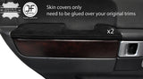 BLACK STITCH 2X REAR DOOR ARMREST SUEDE COVERS FITS RANGE ROVER VOGUE 06-12
