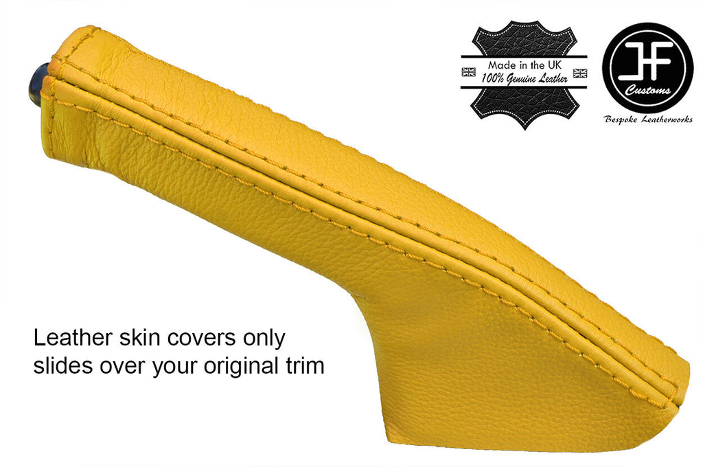 YELLOW TOP GRAIN REAL LEATHER HANDBRAKE GAITER FOR TOYOTA MR2 MK1 AW11 1984-1989