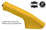 YELLOW TOP GRAIN REAL LEATHER HANDBRAKE GAITER FOR TOYOTA MR2 MK1 AW11 1984-1989