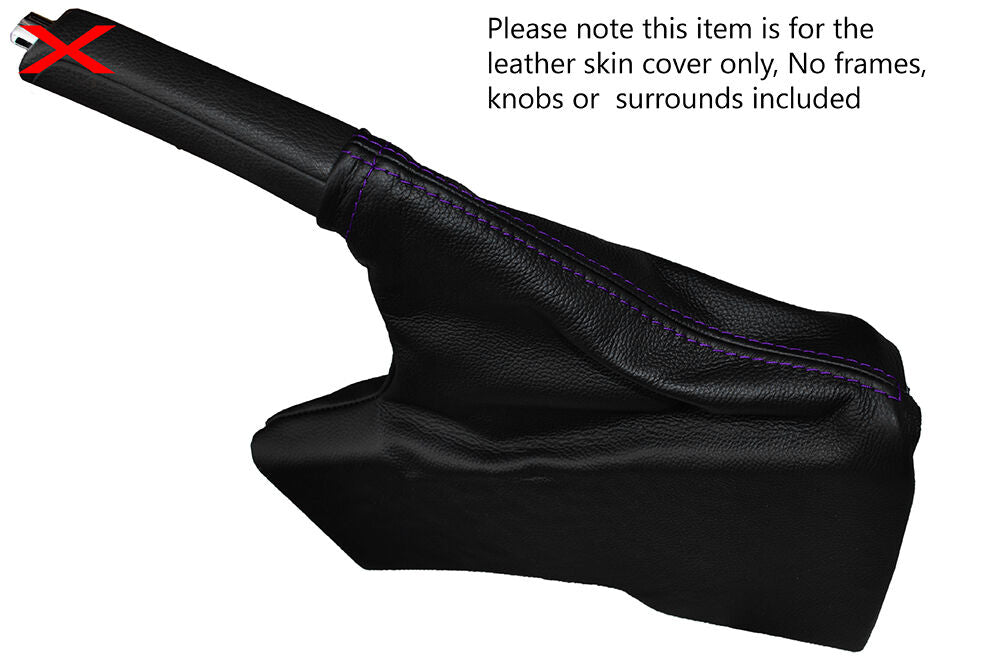 PURPLE STITCH LEATHER SKIN HANDBRAKE GAITER E BRAKE BOOT FITS SUBARU BRZ 12-15