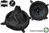 BLACK STITCH LEATHER GEAR GAITER WITH PLASTIC FRAME FOR MAZDA MX5 MK3 2005-2015