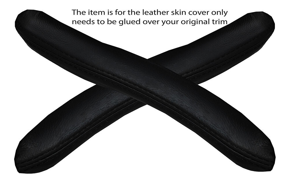 BLACK STITCH 2X H FRAME SIDE TRIM LEATHER SKIN COVERS FITS TRIUMPH SPITFIRE MK3