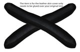 BLACK STITCH 2X H FRAME SIDE TRIM LEATHER SKIN COVERS FITS TRIUMPH SPITFIRE MK3