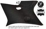 BLACK STITCHING 2X REAR C PILLAR LEATHER COVERS FITS FIAT 500X 500 X 2014-2017
