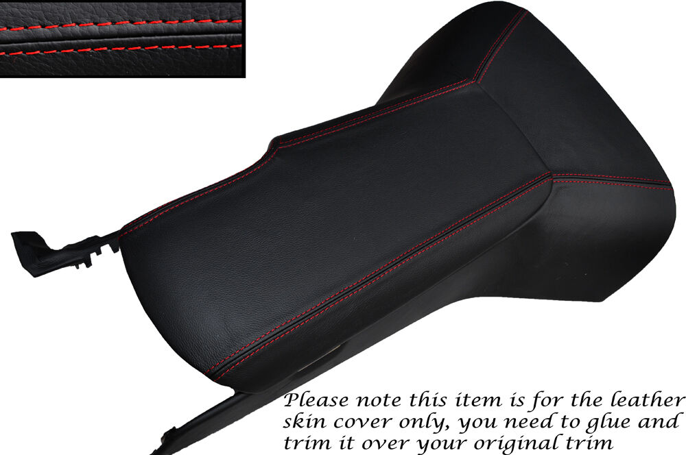 RED STITCH CENTRE CONSOLE COVER & ARMREST COVER FITS CORVETTE C6 2005-2013