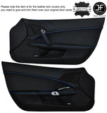 BLUE STITCH FOR CHEVROLET CORVETTE C6 2005-13 CUSTOM LEATHER DOOR PANEL COVERS