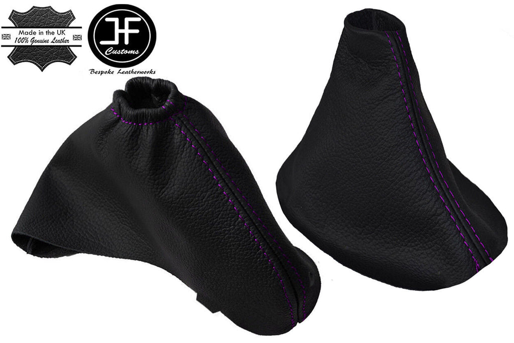 PURLE STITCH FITS RENAULT MEGANE MK3 2008-2015 GEAR-HANDBRAKE GENUINE LEATHER