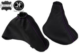 PURLE STITCH FITS RENAULT MEGANE MK3 2008-2015 GEAR-HANDBRAKE GENUINE LEATHER