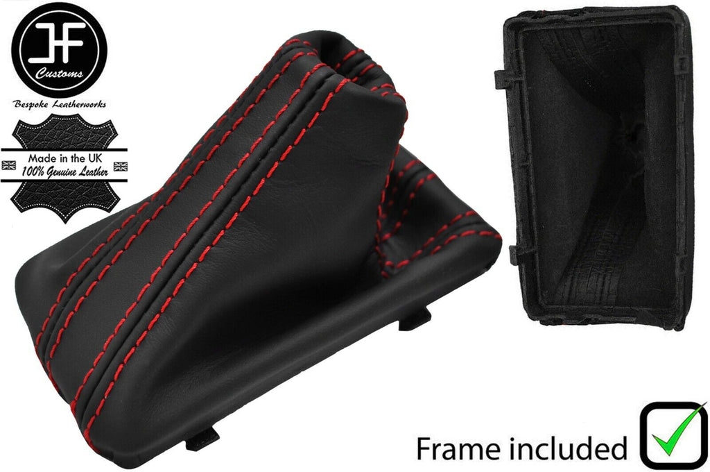 RED STITCH NAPPA LEATHER AUTOMATIC GEAR+PLASTIC FRAME FOR AUDI A5 8T 07-15