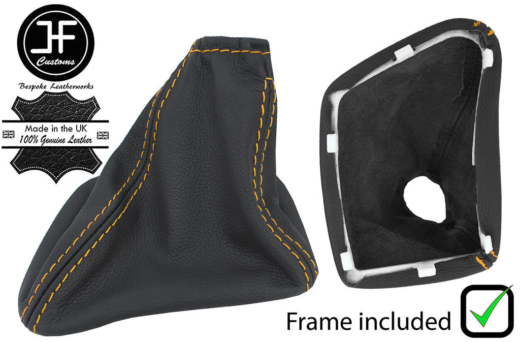 YELLOW STITCH LEATHER GEAR GAITER PLASTIC FRAME FOR MERCEDES SPRINTER W906 06-15