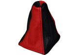 FITS MG MGF 1995-2000  GEAR GAITER REAL REAL LEATHER BLACK BRIGHT RED CUSTOM NEW