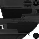 BLACK LEATHER 2X FRONT+2X REAR DOOR ARMREST COVERs FOR RANGE ROVER VOGUE 02-06