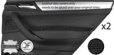 BLACK STITCH 2X REAR DOOR CARD TRIM LEATHER COVERS FOR BMW X3 F25 2011-2018
